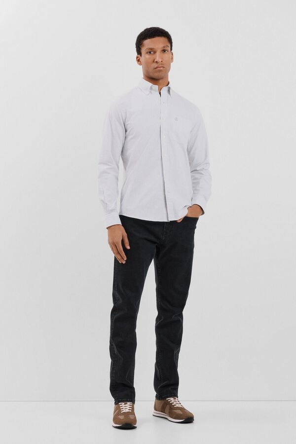 Cortefiel Camisa oxford riscas Azul