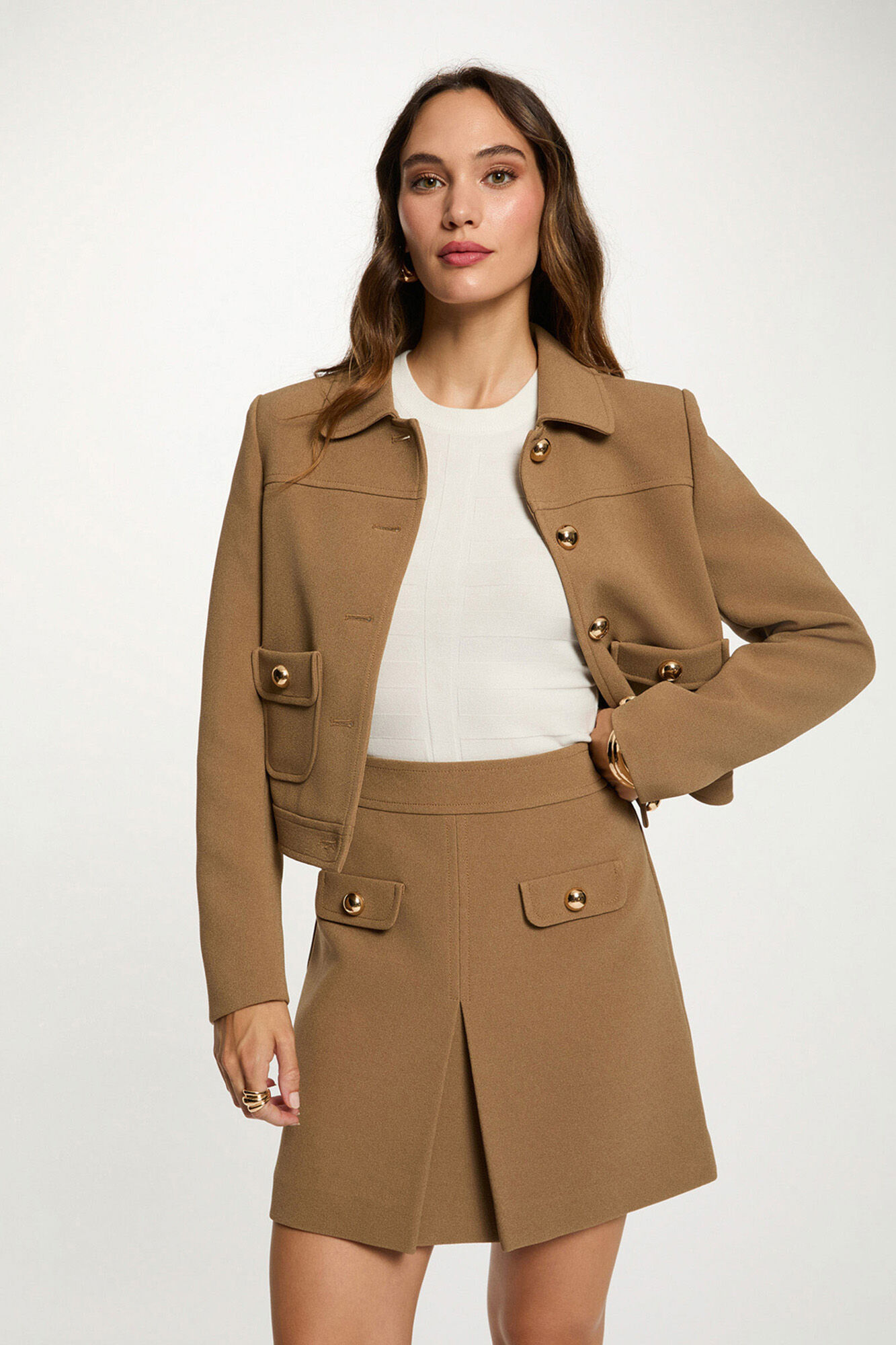 Morgan Saia curta plissada