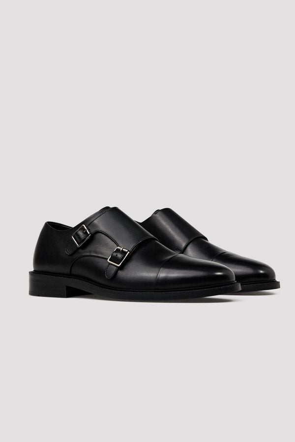 Cortefiel Two buckle dress shoe Black