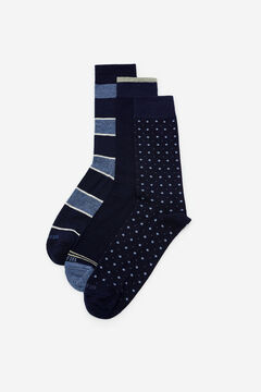 Cortefiel 3-pack socks Navy