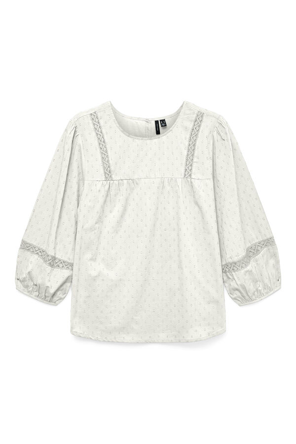 Vero Moda Manga plumeti manga 3/4 Branco