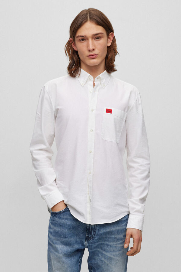 Cortefiel Camisa Oxford Blanco