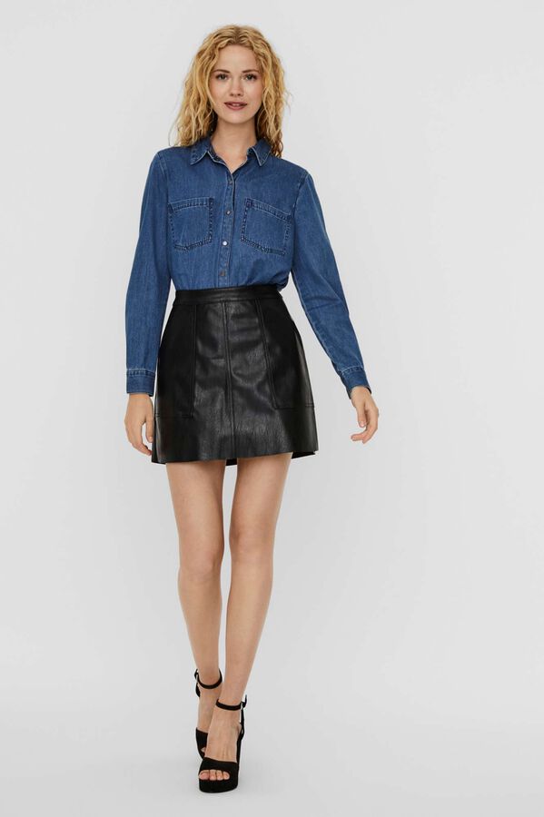 Vero Moda Camisa denim de manga comprida Azul