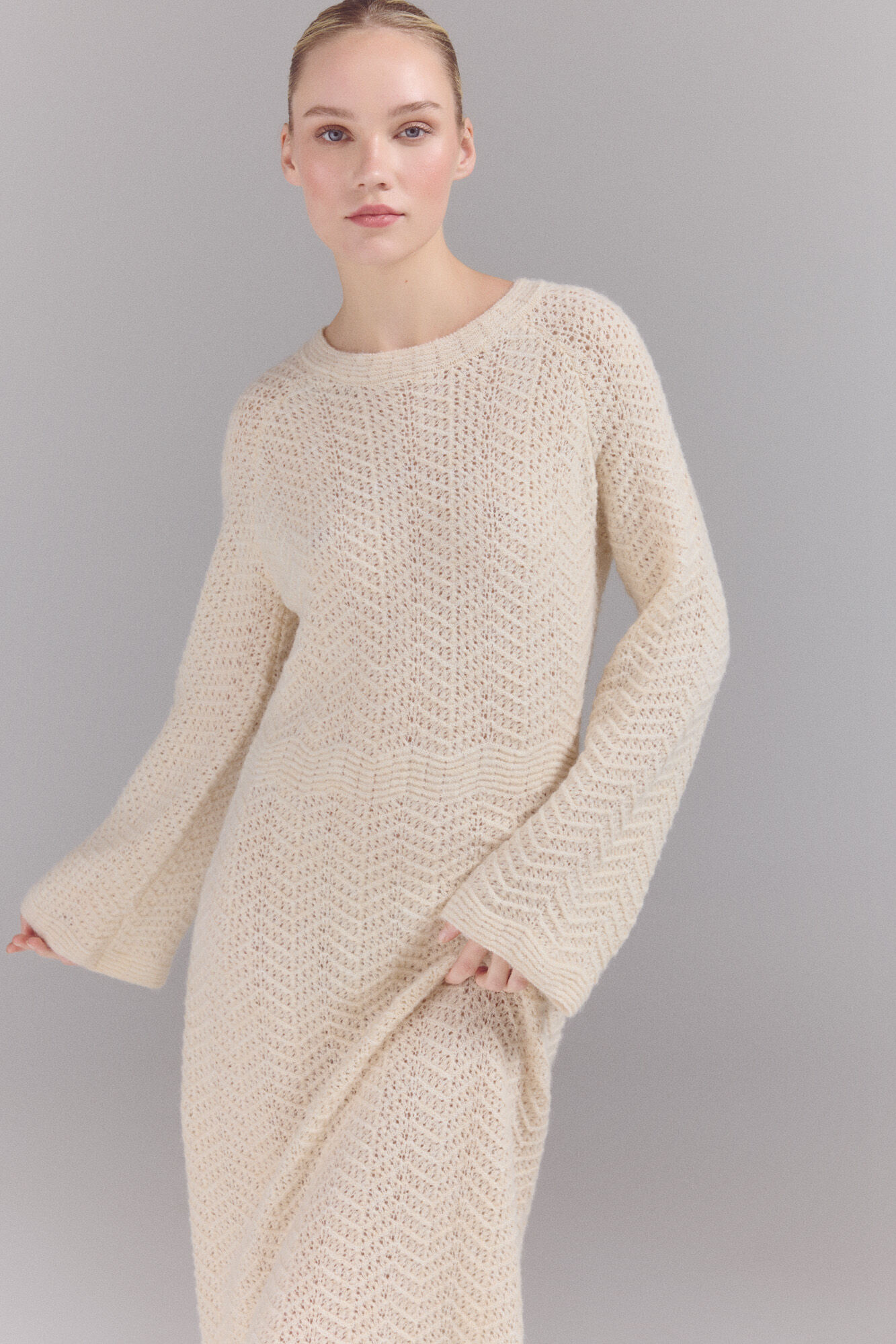 Cortefiel Vestido punto zig zag