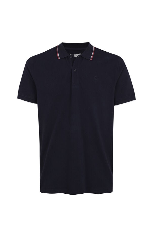 Cortefiel Piqu&eacute; polo shirt Navy