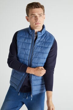 Cortefiel Ultralight quilted gilet Royal blue