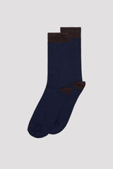 Cortefiel Plain contrast toe sock Navy