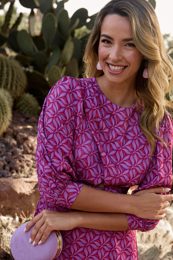 Polín Et Moi Maraba print dress Pink