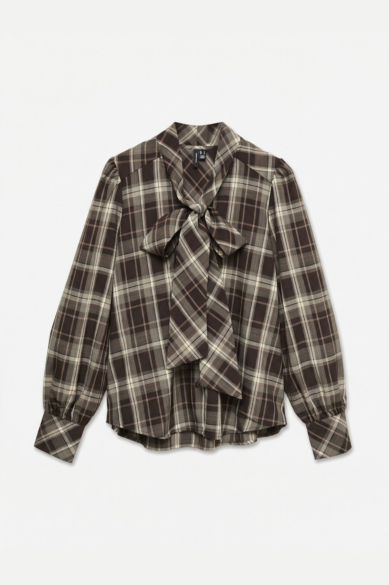Vero Moda Blusa aos quadrados com la&ccedil;o