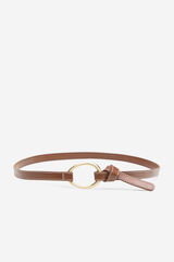 Cortefiel Decorative buckle belt Brown