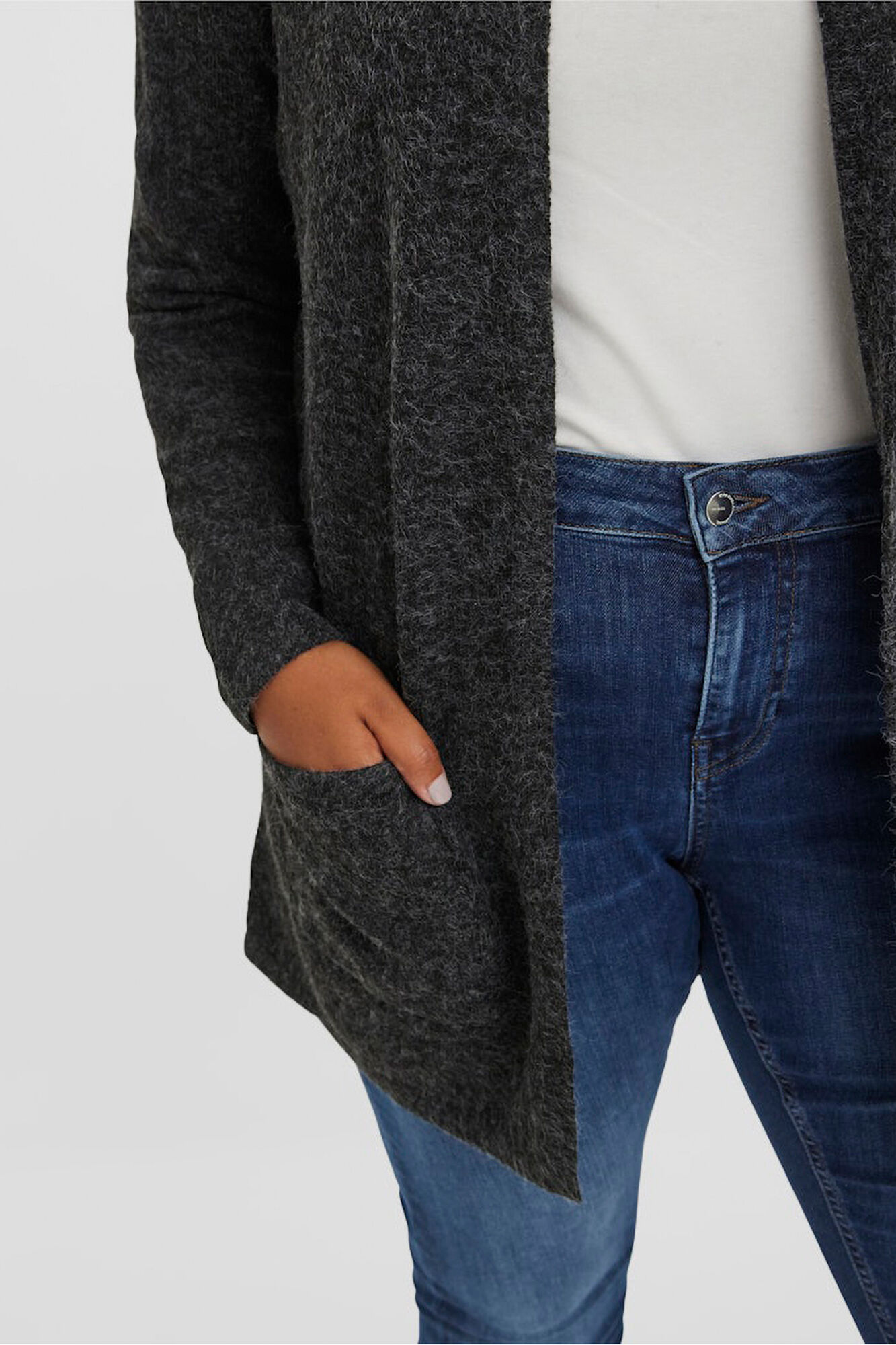 Vero Moda Curve Casaco de malha com capuz tamanho grande 