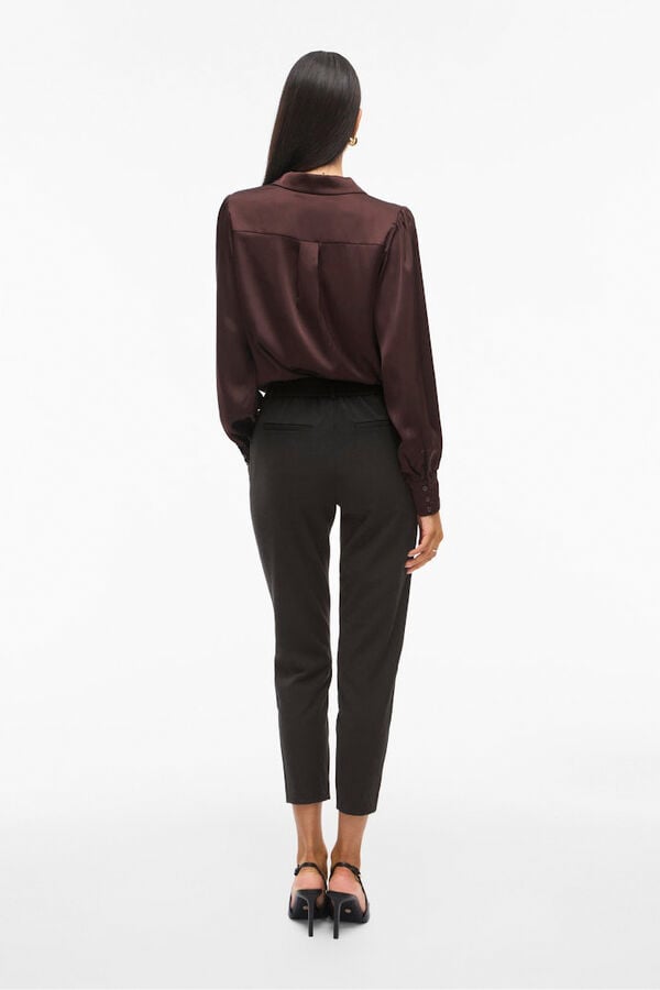 Vila Trousers with elasticated waist Black