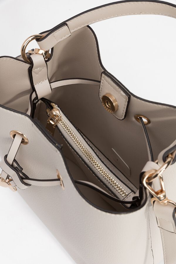 Vilanova Bolso Bucket con Corazones Beige