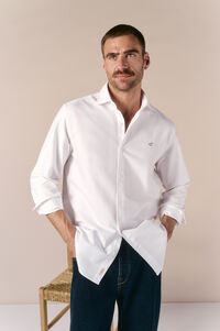 OOTO Camisa oxford liso manga larga