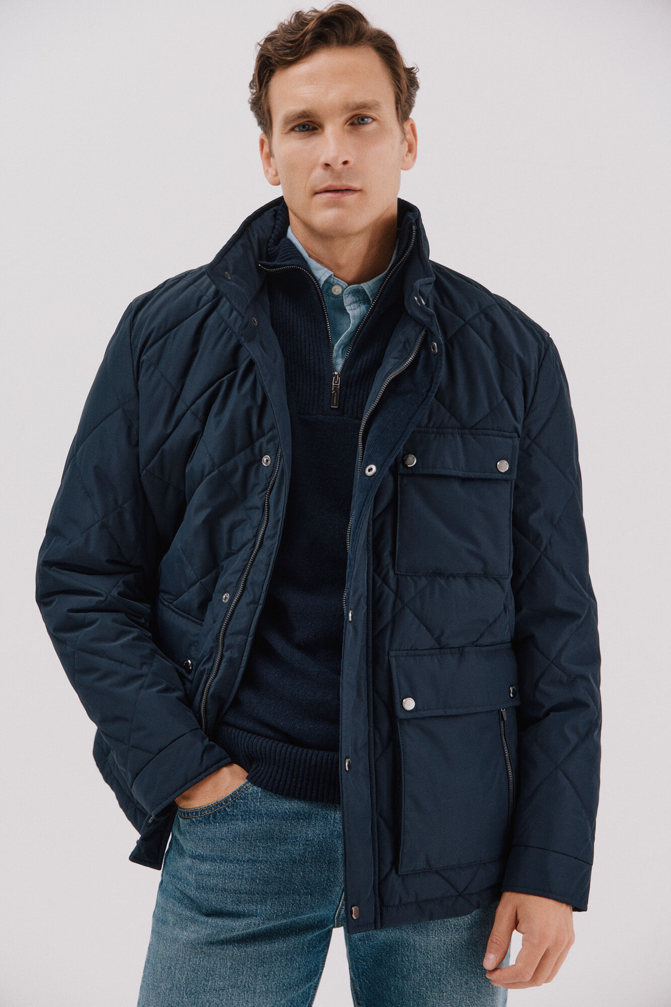 Cortefiel Diamond quilted jacket