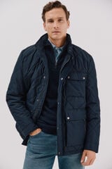 Cortefiel Diamond quilted jacket Navy
