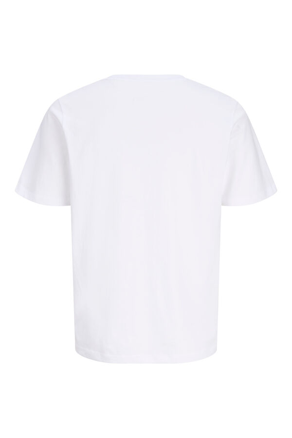 Jack & Jones Printed cotton T-shirt White
