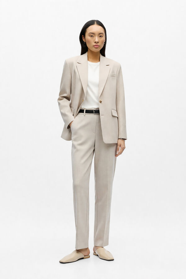 Object Pantal&oacute;n de corte recto Beige