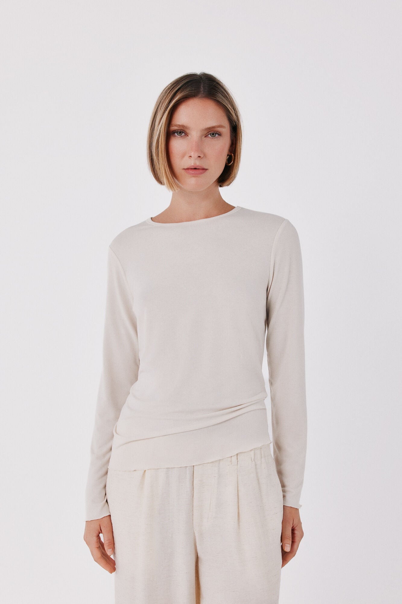 Cortefiel Long sleeve basic T-shirt