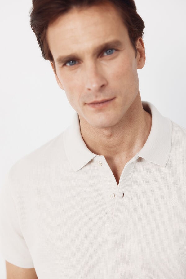 Cortefiel Polo shirt link structure White