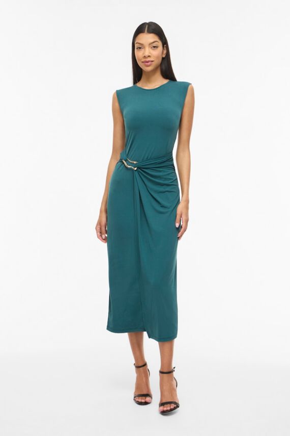 Vestido midi con aplique
