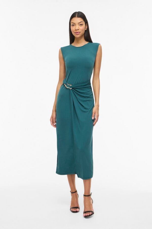 Vila Midi dress with appliqu&eacute; Blue