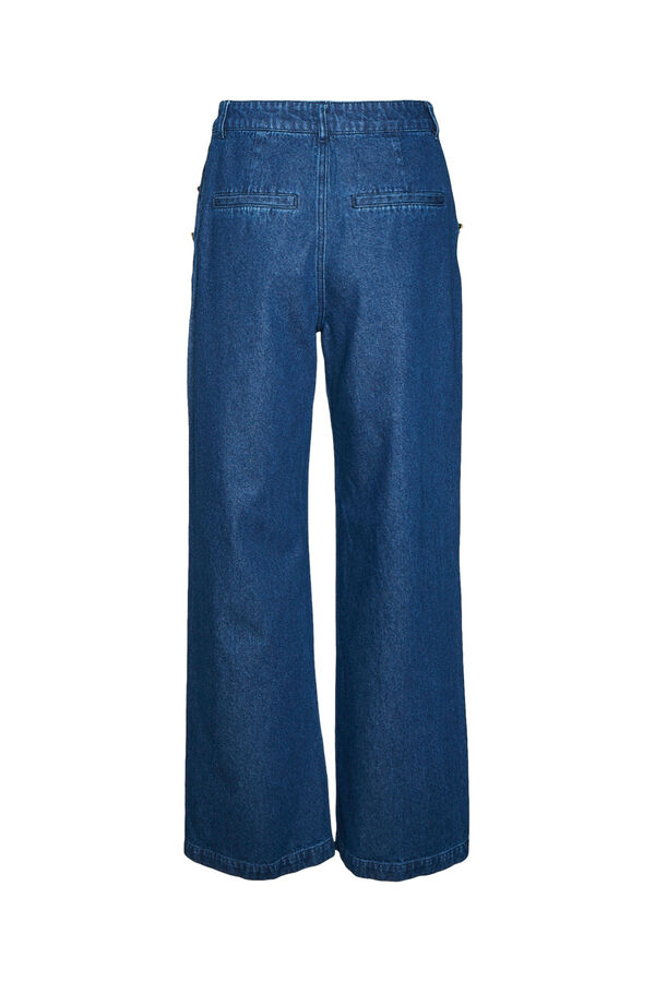 Vero Moda Pantalón vaquero de tiro alto Azul marino