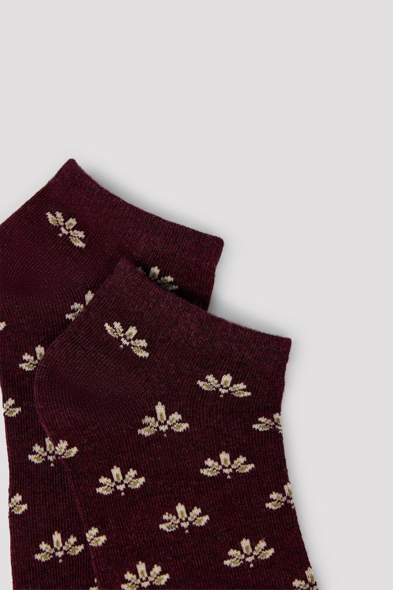 Cortefiel Floral print short socks