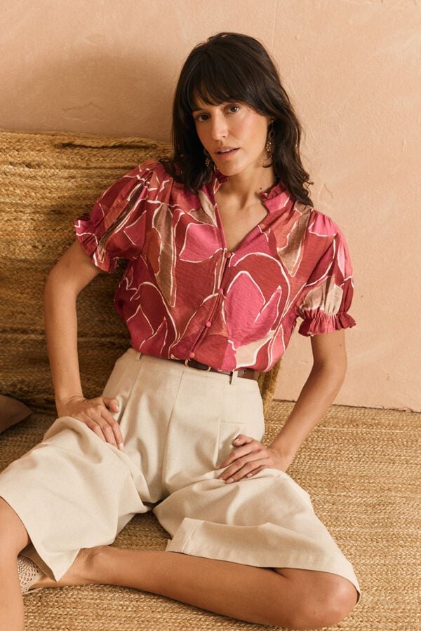 Pol&iacute;n Et Moi Blusa com bot&otilde;es Casilda Subiu