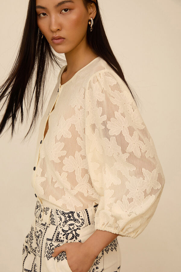 Meisie Blusa em renda Branco