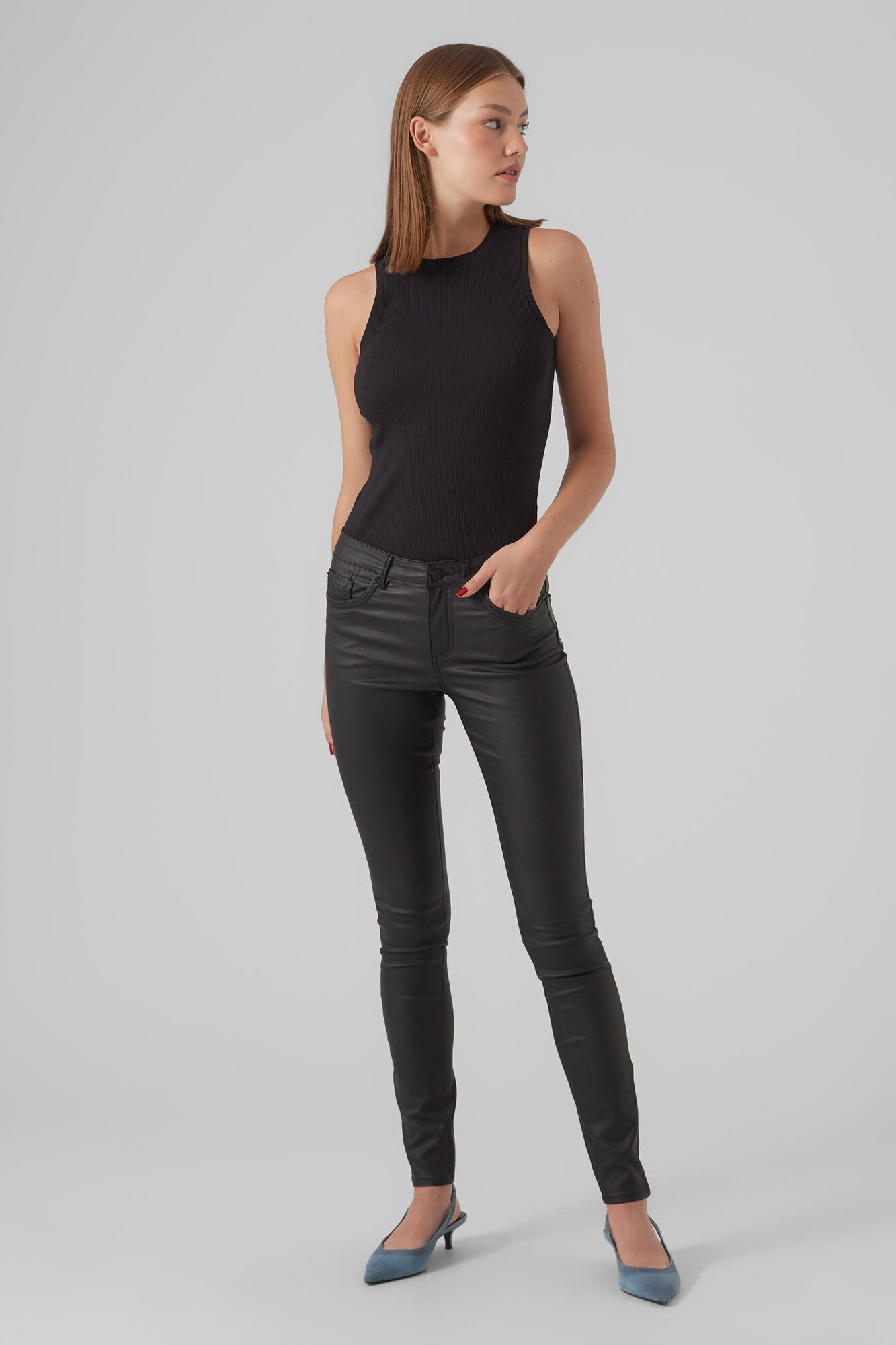 Vaqueros encerados mujer outlet