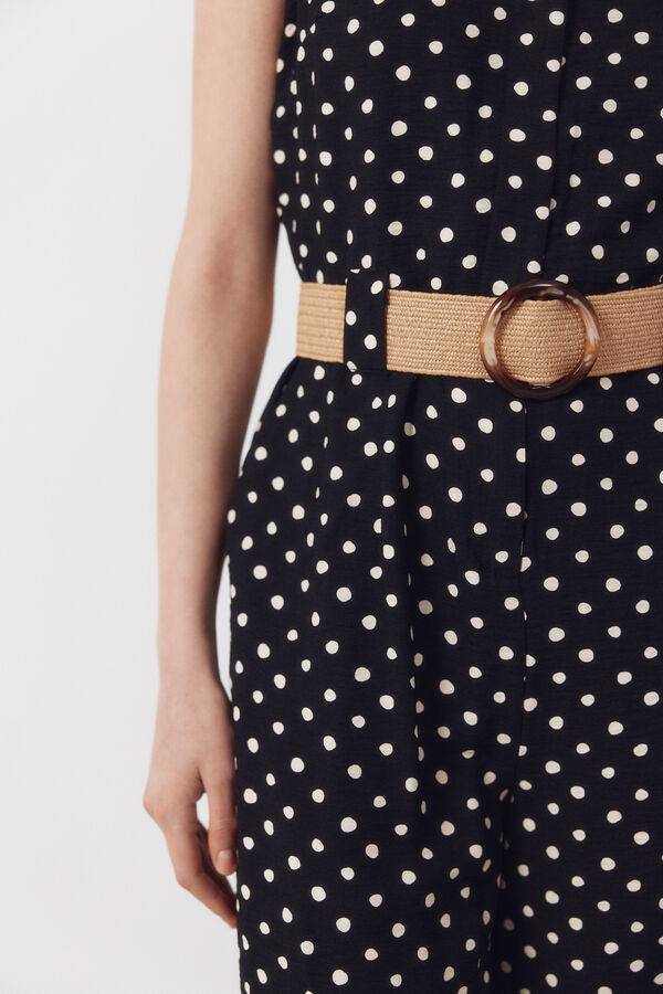 Cortefiel Belted jumpsuit Multicolour