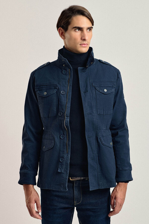 Valecuatro Valecuatro navy blue safari jacket Navy