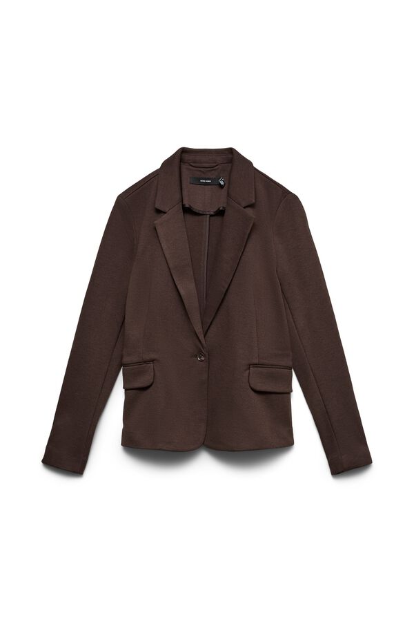 Vero Moda Blazer com aba e bolsos Castanho