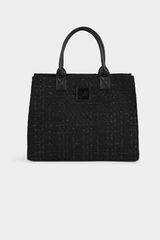 Morgan Mala tote bag de tweed Preto