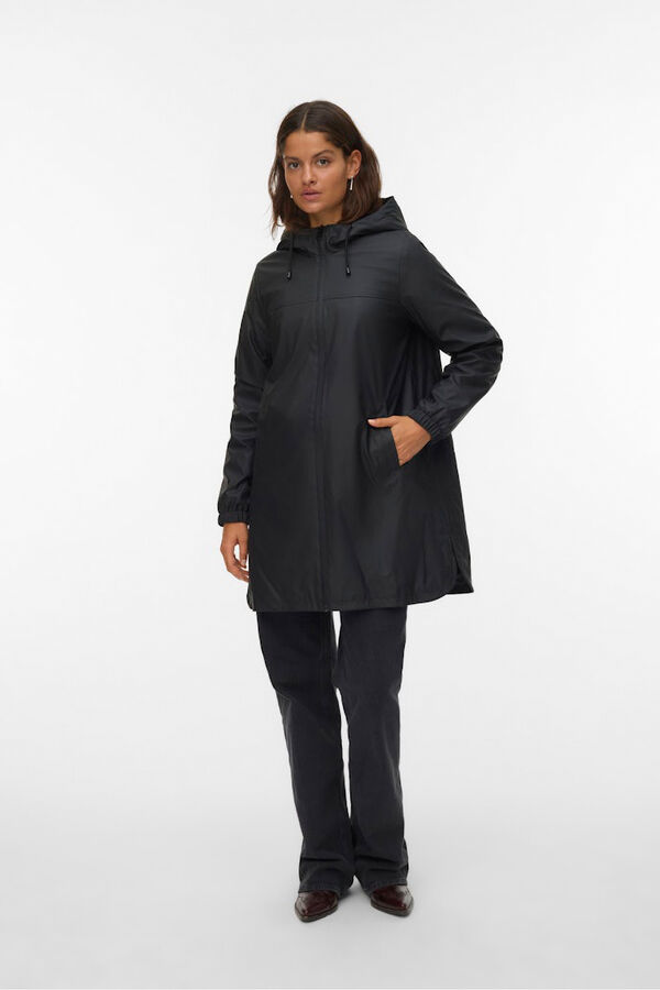 Vero Moda Impermeável com capuz Preto
