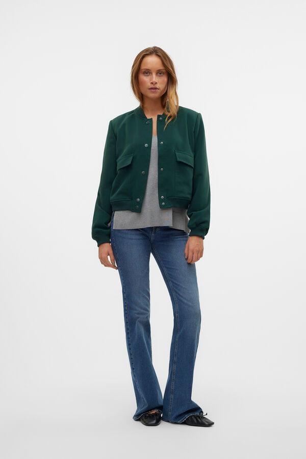 Vero Moda Long sleeve bomber jacket Dark green