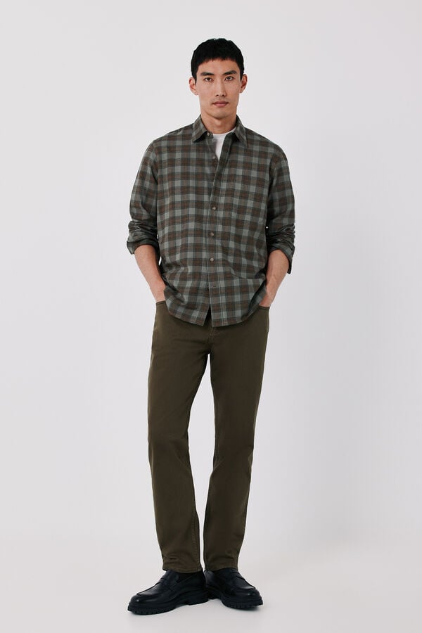 Cortefiel Regular fit 5 pocket jeans Kaki