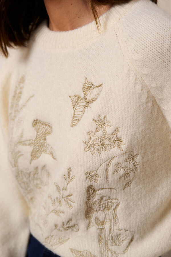 Polín Et Moi Detalhes da camisola Cris Ecru