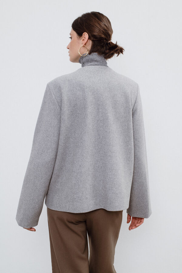 Cortefiel Short jacket with buttons Grey