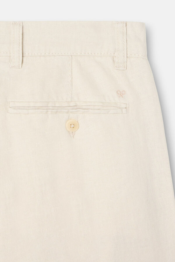 Silbon Cal&ccedil;a desportiva chino em linho Tostado