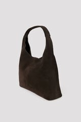 Cortefiel Bolso mini hobo piel Marr&oacute;n