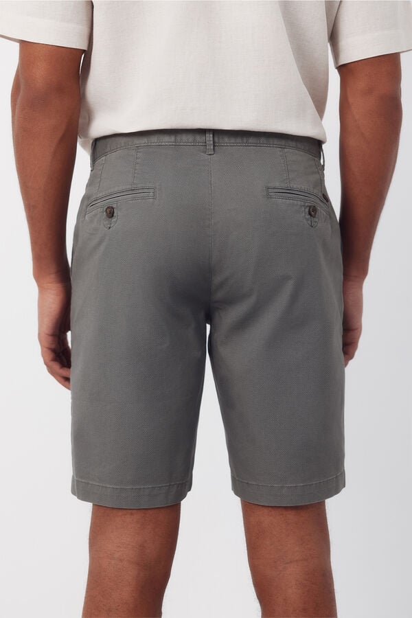 Cortefiel Bermuda chinos regular print Kaki