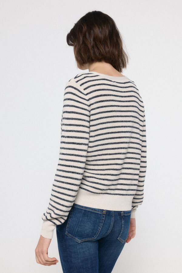 Vero Moda Jaqueta lurex gola manga comprida com bico Cinzento