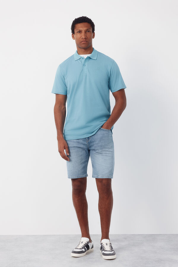 Cortefiel Regular fit Bermuda shorts Blue