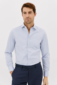 Cortefiel Tailored fit dress shirt Royal blue