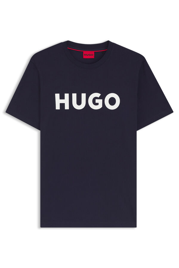 HUGO T-shirt de manga curta Azul
