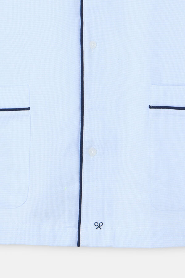 Silbon Pijama camiseiro pied-de-poule Azul