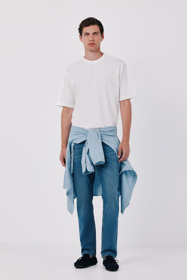 Cortefiel Plain T-shirt White