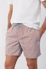 Cortefiel Printed small algae swimwear Blue